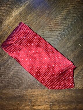 Frangi Made in Italy Classic Red Men's Tie with Subtle Dot Texture